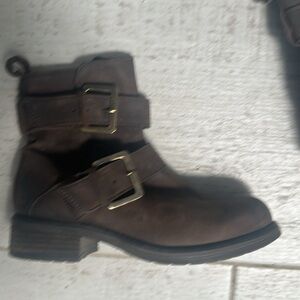 Steve Madden Brown Combat Boots with Rugged Design